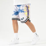 Sky City Angler Ice Cream Casual Shorts Men's and Women's Blue and White